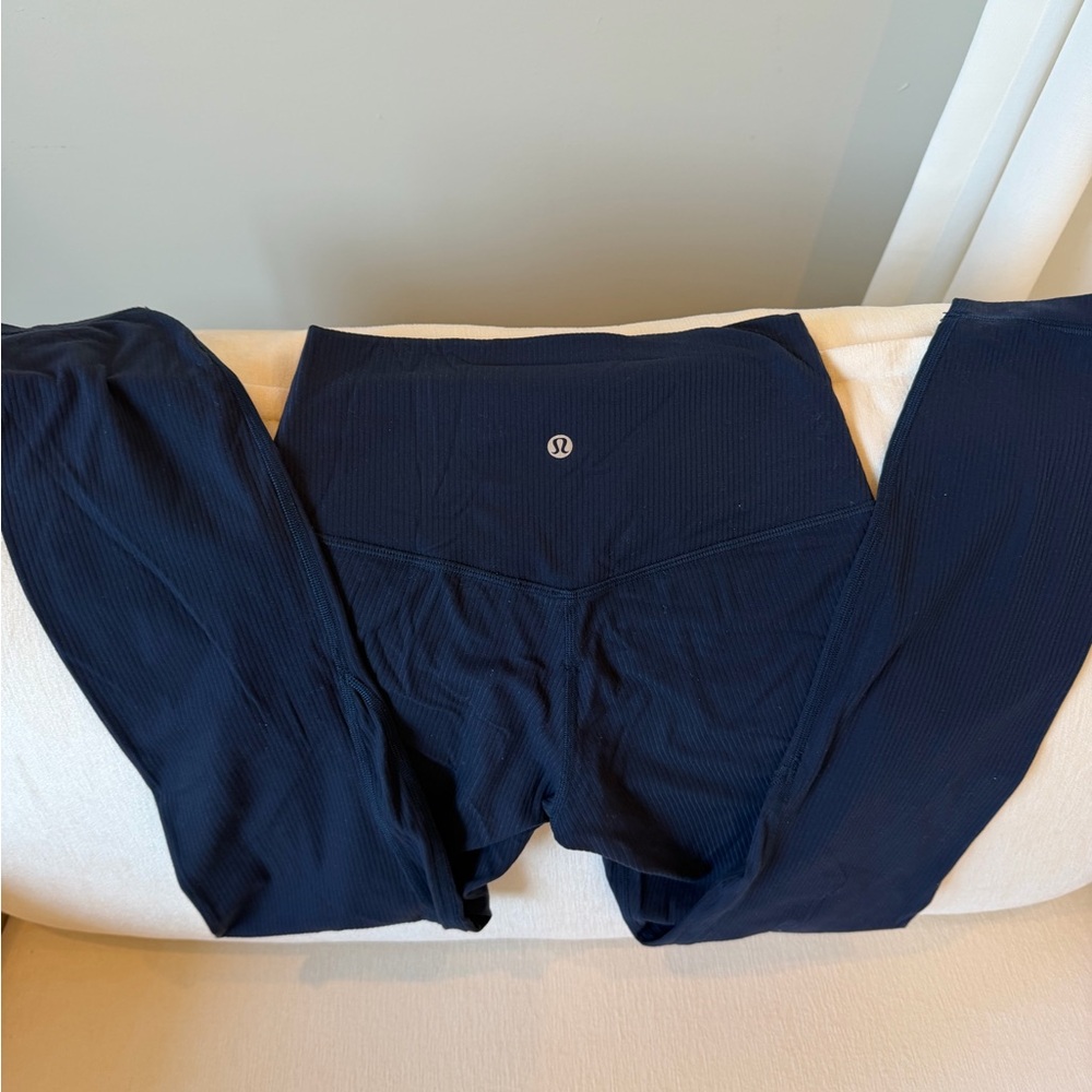 Lululemon Align Ribbed Navy Leggings 25 inch
